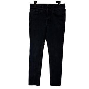 Banana Republic Coated Jeans‎ Womens 29x32 Black Denim Stretch Mid-Rise Slim Fit